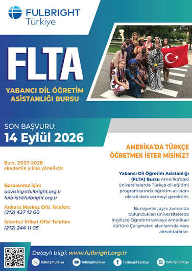 2027-2028 Fulbright Yabancı Dil Öğretim Asistanlığı (FLTA) Bursu Başvuruları